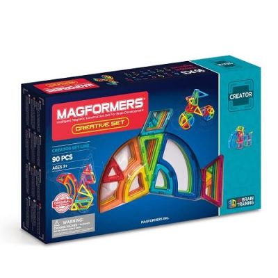 Joc magnetic de constructie Creative Set Creativ 90 piese Magformers