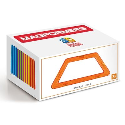 Joc magnetic de constructie Trapezoid Set 12 piese in forma de trapez Magformers