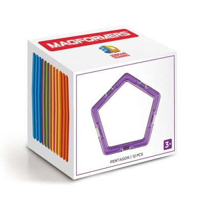 Joc magnetic de constructie Pentagon Set 12 piese in forma de pentagon Magformers