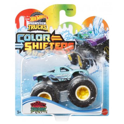 Monster truck Camion Podium Crasher cu culori schimbatoare scara 1 64