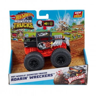 Masinuta Monster Truck Roarin wreckers Bone Shaker cu functii si sunete scara 1 43