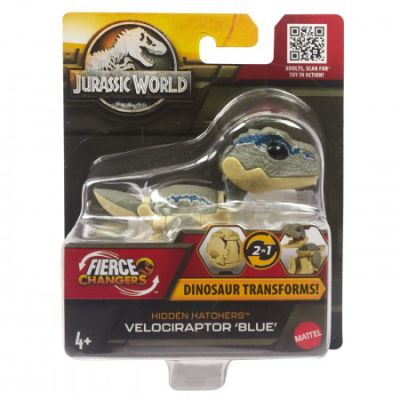 Dinozaur transformabil velociraptor Blue Jurassic World Fierce changers Hidden hatchers