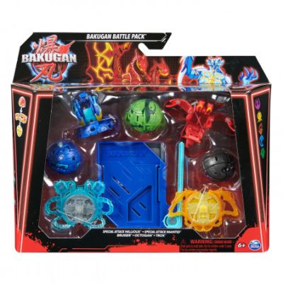 Set de lupta Bakugan Nillious Mantid Bruiser Octogan si Trox