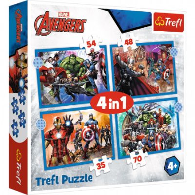 Puzzle 4-in-1 Avengers razbunatorii curajosi Trefl