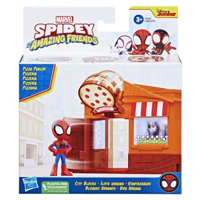 Set de constructie Pizzerie Spidey Prietenii extraordinari City Blocks