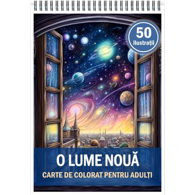Carte de colorat pentru adulti 50 de ilustratii O lume noua