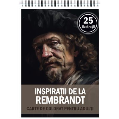 Carte de colorat pentru adulti 25 de ilustratii Rembrandt