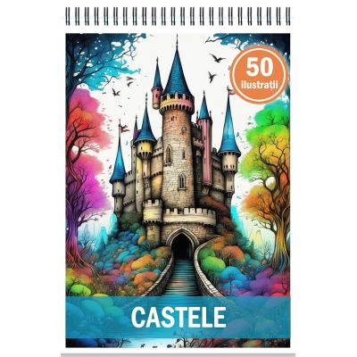Carte de colorat 50 de ilustratii Castele