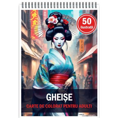 Carte de colorat 50 de ilustratii Gheise