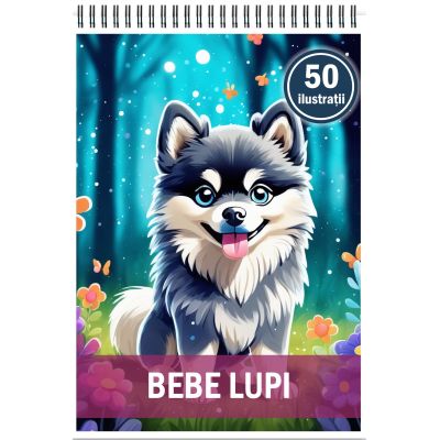 Carte de colorat 50 de ilustratii Bebe Lupi