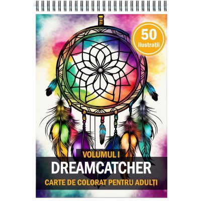 Carte de colorat pentru adulti 50 de ilustratii Dreamcatcher Volumul 1