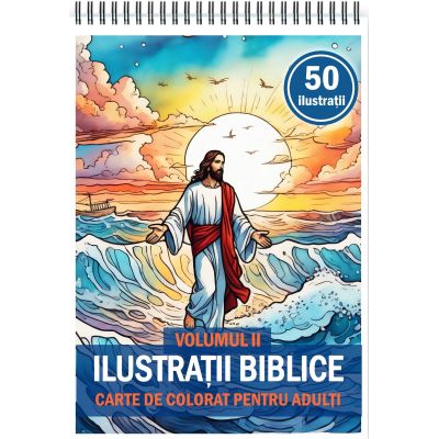Carte de colorat pentru copii 50 de ilustratii Biblice Volumul 2