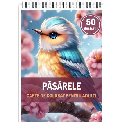 Carte de colorat 50 de ilustratii Pasarele