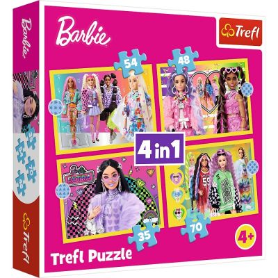 Puzzle 4-in-1 Minunata lume Barbie Trefl