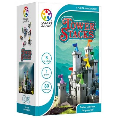 Joc de logica Tower Stacks cu 80 de provocari editie internationala