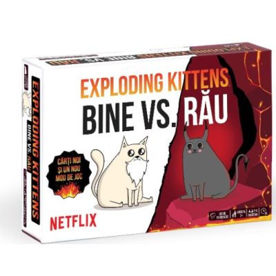 Joc de societate Exploding Kittens BINE vs RAU