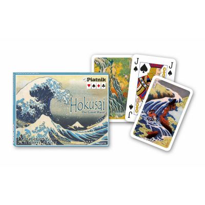 Set 2 pachete carti de joc Hokusai in cutie de lux Piatnik