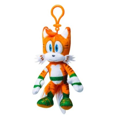 Jucarie de plus cu agatatoare 15cm Sonic Prime Tails strip