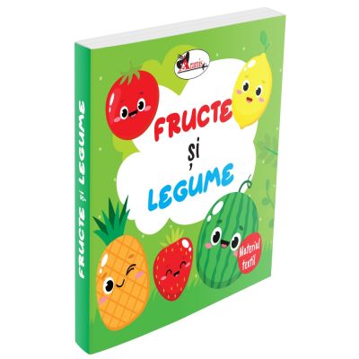 Fructe si legume. Carte din material textil