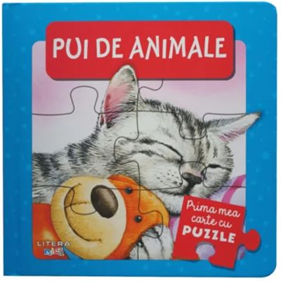 Prima mea carte cu puzzle. Pui de animale