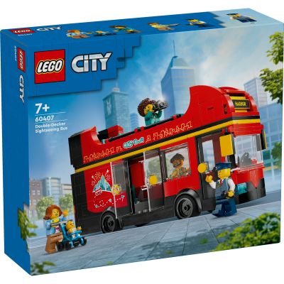 LEGO City. Autobuz turistic rosu cu etaj 60407 384 piese