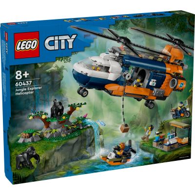 LEGO City. Elicopterul unui explorator al junglei la tabara de baza 60437 881 piese
