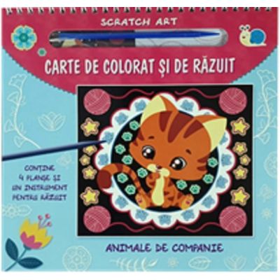 Carte de colorat si de razuit. Animale de companie