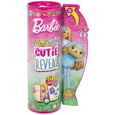 Papusa cu costum de urs-delfin Barbie Color Reveal