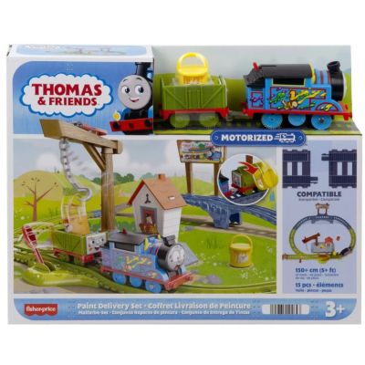 Set de joaca cu locomotiva motorizata livreaza vopseaua Thomas