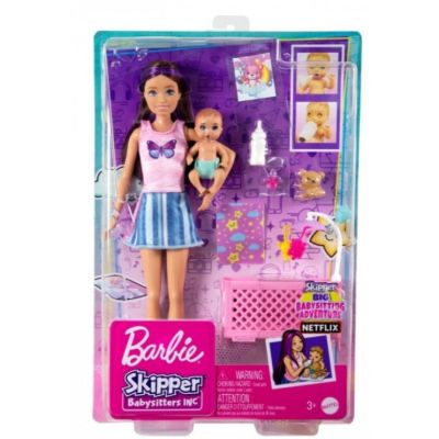 Papusa mamica satena cu bebelus Barbie