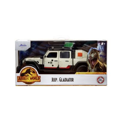 Masinuta metalica Jurassic World Jeep Gladiator scara 1:32