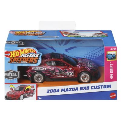 Masinuta metalica pull back Mazda 2004 RX8 custom scara 1 43 Hot Wheels