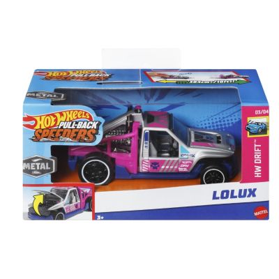 Masinuta metalica cu sistem pull back Lolux scara 1 43 Hot Wheels