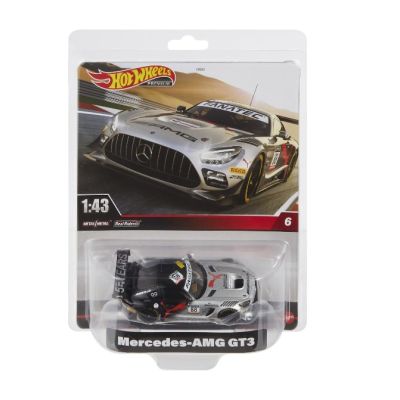 Masinuta metalica Mercedes AMG GT3 scara 1 43 Hot Wheels Premium Real Riders