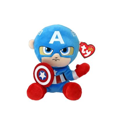 Plus 15 cm Beanie Babies soft Marvel Captain America Ty