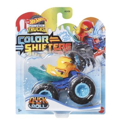 Camion Duck N Roll cu culori schimbatoare scara 1 64 Hot Wheels Monster Truck