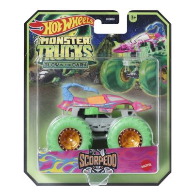 Masinuta Scorpedo glow in the dark scara1 64 Hot Wheels Monster Truck