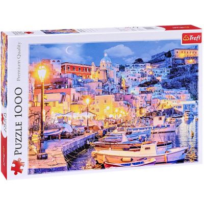 Puzzle 1000 piese. Insula Procida pe timpul noptii Trefl