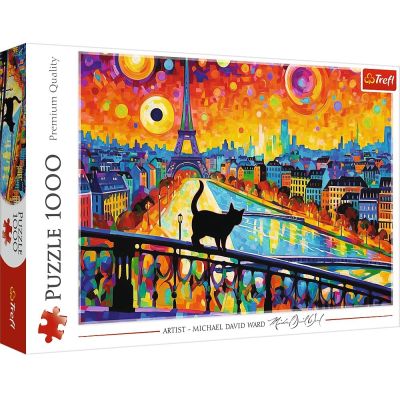 Puzzle 1000 piese. Pisica din Paris Trefl