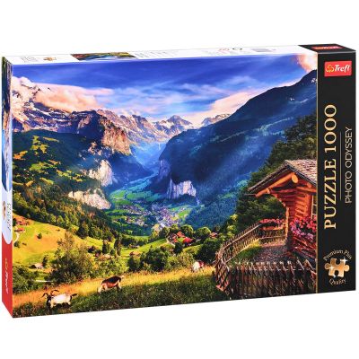 Puzzle 1000 piese Premium Plus Photo Odyssey. Valea Lauterbrunnen Elvetia Trefl