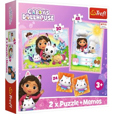 Puzzle 2in1 Memo. Gabbys Dollhouse Gabby si prietenii Trefl