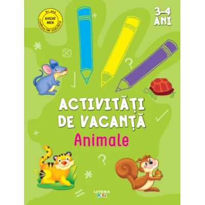 Activitati de vacanta. Animale 3-4 ani