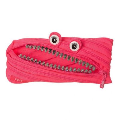 Penar ZIPIT Grillz Monster cu fermoar roz cu dinti argintii ZP-141452