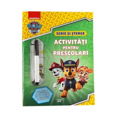 Patrula Catelusilor. Scrie si sterge. Activitati pentru prescolari