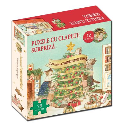 Craciunul familiei Motanila. Carte puzzle - Lucy Brownridge