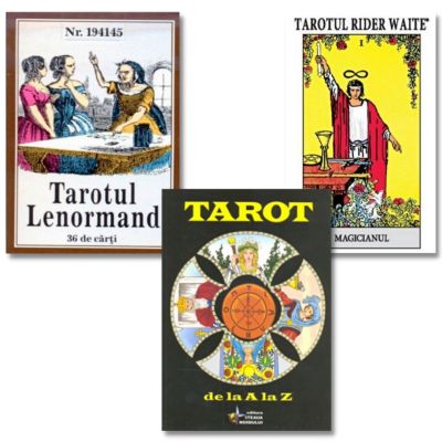 Set Tarotul Rider Waite Tarotul Lenormand si Tarot de la A la Z