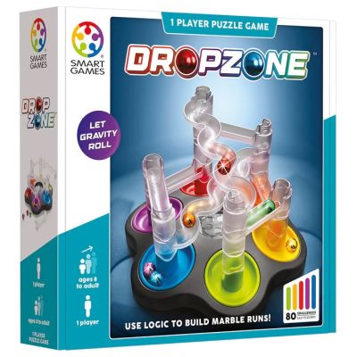 Joc de logica Dropzone cu 80 de provocari editie internationala Smart Games