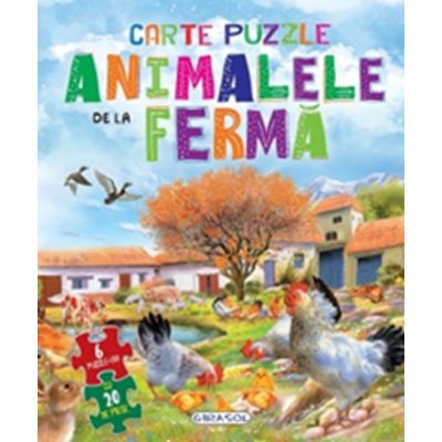 Animalele de la ferma. Carte puzzle