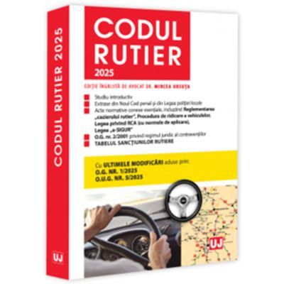 Codul rutier 2025. Editie tiparita pe hartie alba - Mircea Ursuta