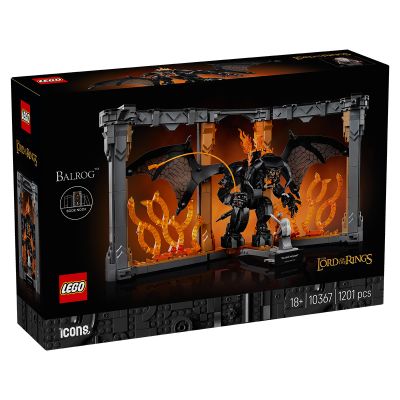 LEGO Icons. Stapanul inelelor diorama pentru biblioteca cu un balrog 10367 1201 piese